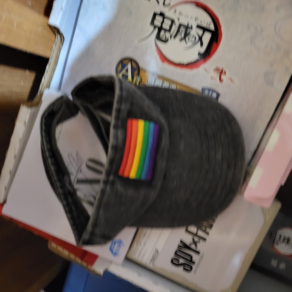 Gray Cap with Rainbow Patch